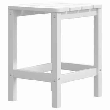 Mesa De Jardín | Mesa De Exterior Adirondack Hdpe Blanca 38x38x46 Cm