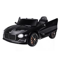 homcom coche electrico para ninos 3 anos bentley gt con musica faros retroceso licencia oficial automovil infantil negro   aosom espana