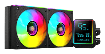 MARS GAMING Refrig. Líquida MLLCDPRO240 AIO Negro