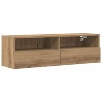 mueble de tv  mueble de salon  gabinete de tv montado en la pared roble artisan 100 x 30 x 30 cm