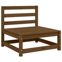 sofa central de madera maciza de pino marron miel vidaxl