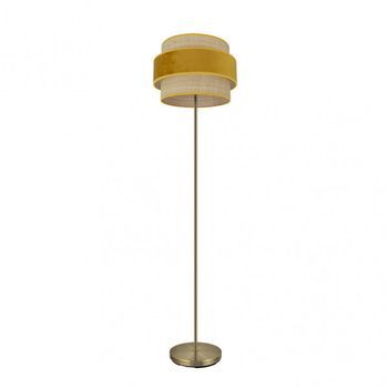 Fabrilamp Pie De Salon Reyes 1xe27 Cuero Natural Yema 160x40x40 Cm