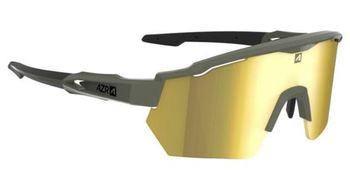Conjunto azr race rx gafas caqui mate   lente hidrofoba amarilla   transparente