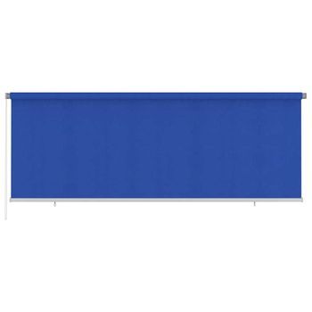 Persiana Enrollable De Exterior 405(ancho)x140(alto)cm Azul Hdpe Vidaxl