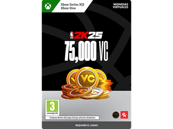 Xbox Series X S & One NBA 2K25. Pack de 75 000 VC (Código descarga)