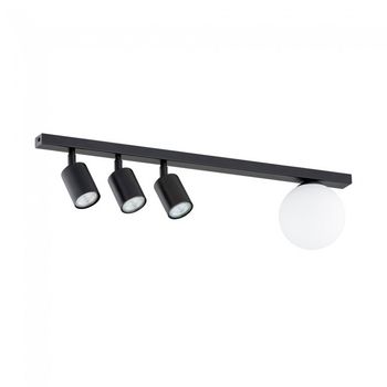 Regleta de techo ponsel negro (4 luces)