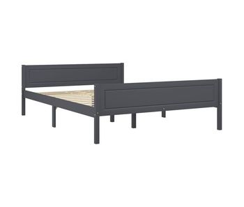 Estructura de cama de madera maciza de pino gris 160x200 cm