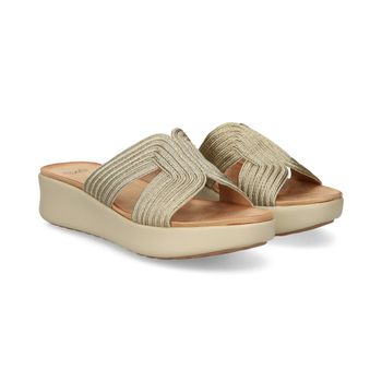 Exe Sandalias Con Plataforma Mujer - Dorado Talla 41