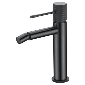 Monomando Para Bidet En Latón Color Black Gun Metal Con Cartucho Cerámico 26 Mm