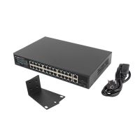 switch lanberg rsge-24p-2ge-2s-250 24 puertos rj-45 poe no administrable montaje en rack