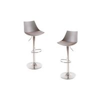 pack 2 taburetes nery de polipiel 1044135 cm - gris claro