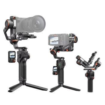 Estabilizador de cámara Hohem iSteady MT3/MT3 PRO con IA,carga útil de 2.5 KG,con luz de relleno CCT RGB y pantalla táct