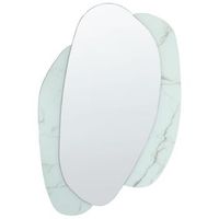 espejo de pared de estilo moderno en color blanco con efecto porcelana 80 x 117 cm pannes