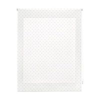 estor enrollable premium - estor enrollable tamano 120x250 - estor premium color blanco con motas beige  blindecor