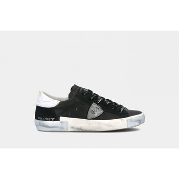 Philippe Model Deportivas Moda PRLU MA01 PARIS X-FOXY LAMINE - NOIR ARGENT para hombre