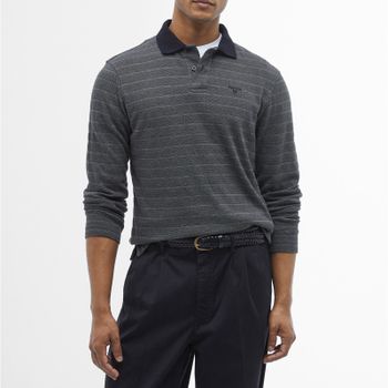 Barbour Cleveland Long-Sleeved Cotton-Piqué Polo Shirt - S