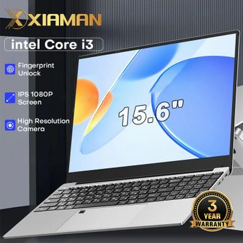 Computadora Portátil Xiaman 2026 de 15.6 Pulgadas, 16 GB de RAM, 1 TB SSD, Intel Core I3, Windows 11, con Teclado Retroiluminado y Lector de Huellas Dactilares