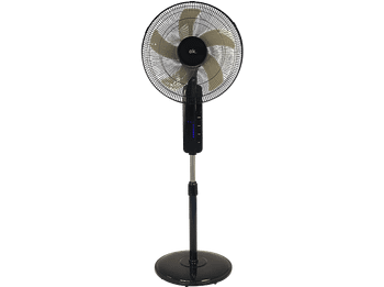 Ventilador de pie - ok. OSF 406023 ES, 60 W, 3 velocidades, Mando a distancia, Temporizador, Negro