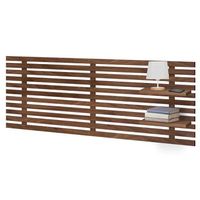 dhome cabecero con estantes de madera reciclada dm colgante pared estilo palet japones 160x46cm cama vintage nordico 160cm nogal madera