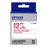epson lk-4wrn cinta rojo sobre blanco 12 mm original