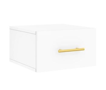 Vidaxl mesita de noche de pared blanco 35x35x20 cm