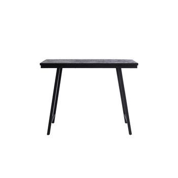 Mesa Alta De Teca Y Hierro Bazar Bizar Herringbone 140 Cm - Negro