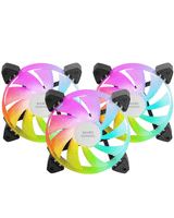 kit 3xventilador interno argb mars gaming mf-3a kit black 12x12cm argb rainbow
