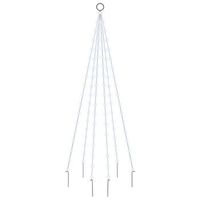 arbol de navidad en asta de bandera 108 led blanco frio 180cm vidaxl