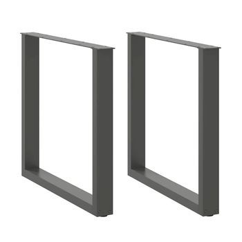 Patas Para Mesa De Comedor En Forma De U (2 Unidades), Antracita, 90 X (72-73) Cm, Acero Vidaxl