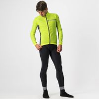 castelli squadra stretch jacket - xxl - yellow fluodark gray