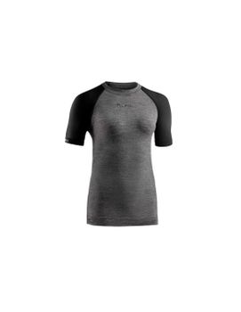 Camiseta de Trail Lurbel Move Short Sleeves Mujer Gris/Negro