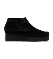 clarks para mujer 26182854 botines de ante wallabee wedge fringe negro 37 3 a 5cm cordones casual