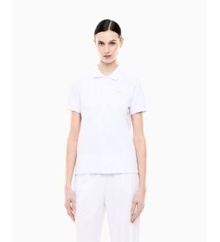 EA7 para mujer. 7W000030_AF12450 Polo Micro blanco (XS), Casual, Algodón, Manga corta