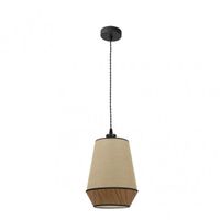 fabrilamp colgante de 1 luz modelo campana marron