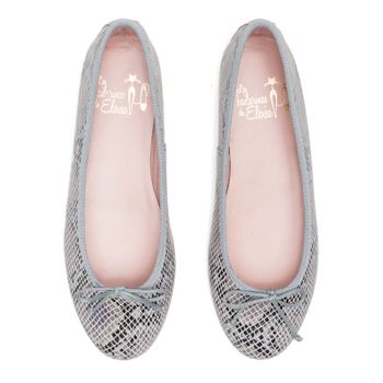 Bailarina piel boa gris