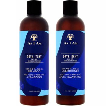 As I Am Dry & Itchy Scalp Care Olive and Tea Trea Oil Shampoo & Conditoner 355ml
