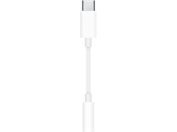 Apple, Adaptador de USB-C a toma para auriculares 3,5 mm, Blanco