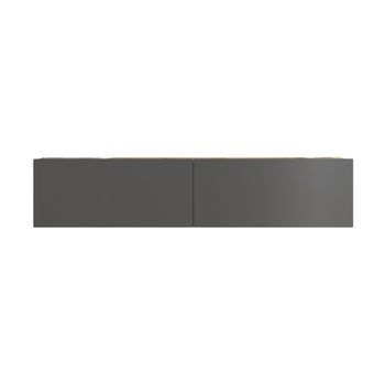Mueble De Tv Apia 2 Puertas Abatibles Diseño Flotante Cambria/antracita 29,1x140x31,6 Cm