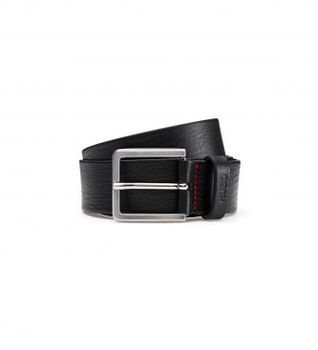 HUGO para hombre. 50385724 Cinturón Gionios negro (100 cm), Casual, Piel