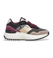 pepe jeans para mujer pls600028 zapatillas de piel kimi city marron 39 3 a 5cm cordones casual