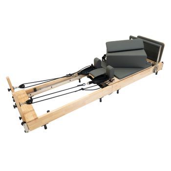 Reformer De Pilates Plegable De Roble Con Funda Y Accesorios