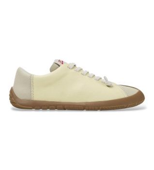 Camper para mujer. K201940-011 Zapatillas de piel Peu Path+ Twins beige (41), Plano, Cordones, Casual