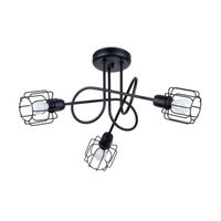 lampara de techo naxa negro 3 luces