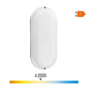 EDM Aplique de Pared 32448 Blanco Plástico F 18 W 120 W 1820 LM Sensor de Movimiento Sensor de luz Ovalado (4000 K)