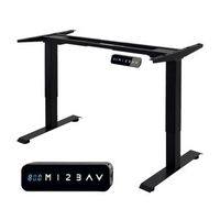 marco de escritorio electrico ajustable unycos - core dual - negro altura 70-118cm y ancho 90-160cm con usb