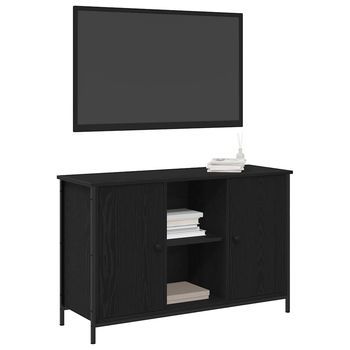 Gabinete De Tv Roble Negro 101 X 35 X 65 Cm