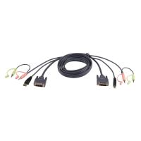 cable kvm aten dvi-i single link usb 3 m macho negro audio