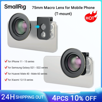 SmallRig-lente Macro de 75mm para teléfono móvil, montaje en T, para iPhone 15, Samsung, Huawei, Xiaomi, Vivo, 4588