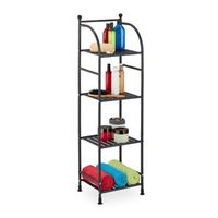 estanteria estrecha de suelo con 4 baldas - black - 95x42x31cm