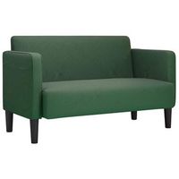 sofa loveseat verde oscuro 109 cm tejido de pana vidaxl